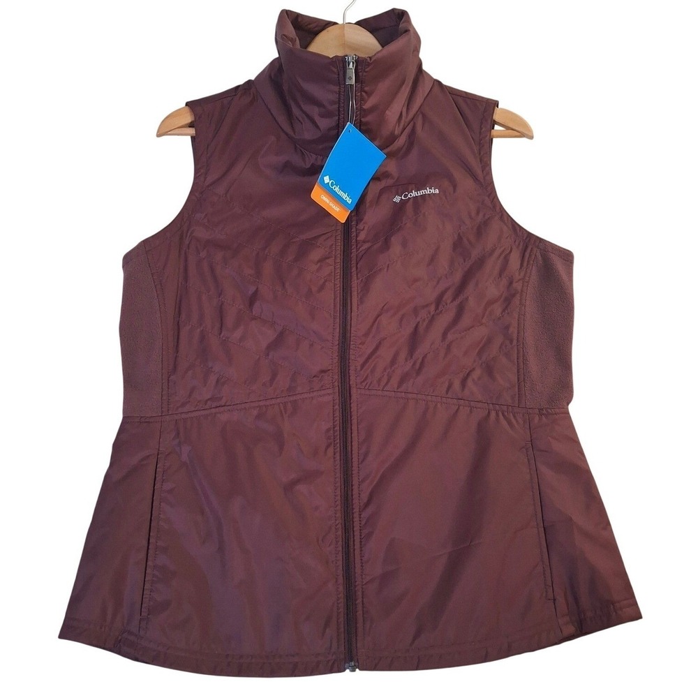 Columbia Mix It Around II Vest Womens Large Maroon Full Zip Insulated AK1147-671